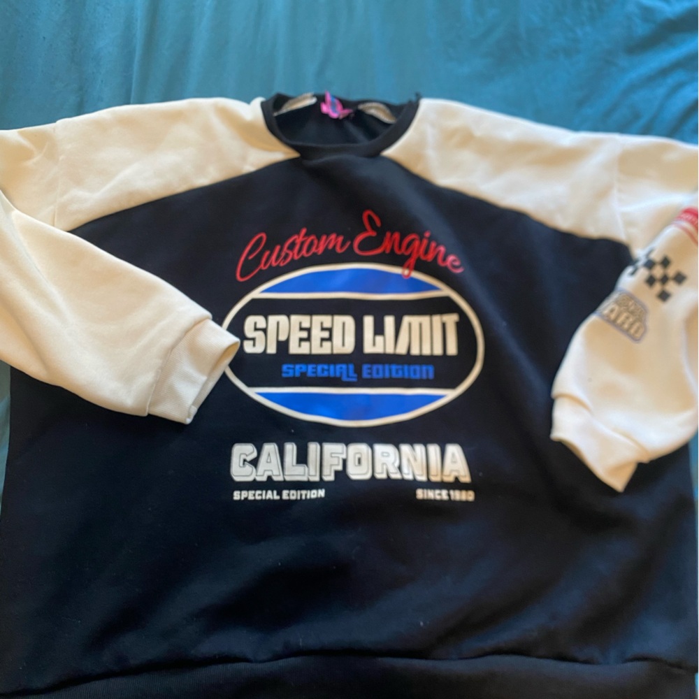 Edikted Speed Limit Graphic Vintage Sweatshirt